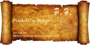 Puskás Hunor névjegykártya